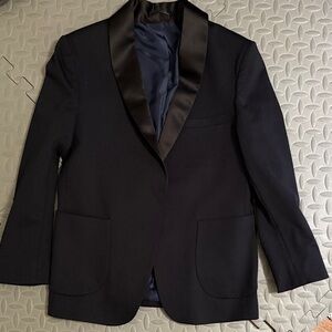 Kids' Classic dark navy dinner jacket with black Satin Lapel- worn once